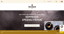 Desktop Screenshot of hochland-kaffee.de